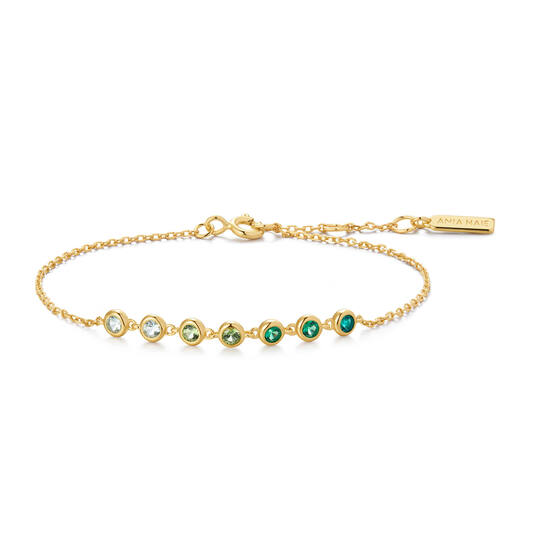  Ripple Joy - Silber / 14kt GP - Zirkonia - 18,5cm